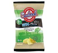 Seabrook Crinkle Cut Crisps - Cream Cheese & Chives (6x25g)