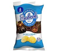 Seabrook Crinkle Cut Crisps Salt & Vinegar 6 x 25g