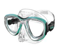 SEAC Afrodite, Masque de Plongée à Volume Réduit avec Verres trempés 3 mm, Comfort Silicone Skirt, Boucle 3D Réglable, Compatible avec Systèmes Optiques (-1.0 à -6.0)