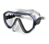 SEAC Appeal Masque de plongée Double-Verre, Made in Italy Unisex-Adult, Transparent-Bleu, Standard