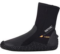 SEAC Basic HD, Bottillons de Plongée en Neopréne de 5 mm avec Zip, Semelle Semi-Rigide Vulcanisée, Noir, XXL