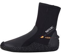 Seac Basic HD - Chausson de plongée 5 mm avec zip, semelle semi-rigide vulcanisée (noir) 45