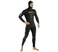 SEAC Black Shark Combinaison de pêche sub et apnée en néoprène 3 mm, Deux pièces, intérieur Fendu Homme, Homme, 0010362270055A, Noir, M