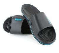SEAC CAYA, Sandales avec Bande pour la Plage et la Piscine, Noir/Bleu, 44