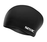 SEAC Chignon Junior Bonnet de Bain en Silicone pour Enfants - Idéal pour Les Cheveux Longs ou Attachés - Bonnet de Piscine Doux et Confortable - Rose, Noir, Blanc