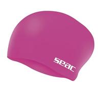 SEAC Chignon Junior Bonnet de Natation en Silicone pour Enfants - Idéal pour Cheveux Longs ou récoltés - Bonnet de Piscine Souple et Confortable - Rose, Noir, Blanc
