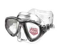 SEAC Clear - Masque de Plongée Bi-Verre en Silicone | Masque Antifog Low Volume pour Plongée et Snorkeling, Noir/Transparent