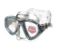 SEAC Clear - Masque de Plongée Bi-Verre en Silicone | Masque Antifog Low Volume pour Plongée et Snorkeling, Aquamarine