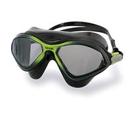 SEAC Diablo Masque de Natation Anti-buée en Silicone pour Piscine et eaux Ouvertes Unisexe Adulte, Noir/Lime LF, Standard