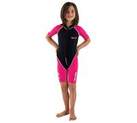SEAC Unisex Youth Dolphin Shorty Wetsuit for Kids in a 1 5mm Neoprene and Lycra Swimming Snorkelling Pl, Noir/Fuchsia, 5 Ans EU