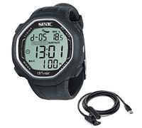 SEAC Driver Ordinateur de Poignet pour la plongée en apnée avec téléchargement des données. Unisex-Adult, Noir+USB, One Size