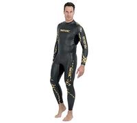 SEAC Energy Man Combinaison ultra-élastique en néoprène lisse Smooth Skin de 2 mm d’épaisseur pour la natation et la plongée en apnée Men's, Noir