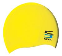 SEAC Enfant Jr Bonnet de Bain Piscine pour Enfants en Silicone, Jaune, Taille Unique EU