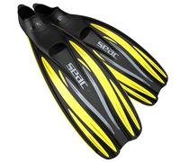 SEAC F 100 Pro, Palmes de plongée Ultra légères chaussantes, pour plongée et Snorkeling, 36/37, Jaune