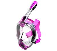 SEAC Libera, Masque de Plongée avec Tuba Intégré de dernière Génération, Silicone Hypoallergénique, Libération Rapide, Transparent/Rose, XS/S