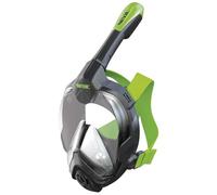 SEAC Libera, Masque de Plongée avec Tuba Intégré de dernière Génération, Silicone Hypoallergénique, Libération Rapide, Noir/Vert, S/M