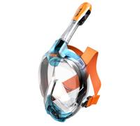 Seac Masque de plongée Libera, tuba intégré, silicone hypoallergénique, Bleu/Orange L/XL