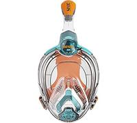 SEAC Libera, Masque de Plongée avec Tuba Intégré de dernière Génération, Silicone Hypoallergénique, Libération Rapide, Bleu/Orange, Junior