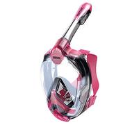 Seac Magica, Masque Snorkeling Plein Visage Intégral 180°, Purge de Vidage et Tuba avec Sistème Étanche au Top, rose, JUNIOR