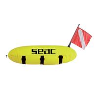 Seac Bouée torpille Master – Jaune fluorescent avec sangle et pavillon pour la plongée