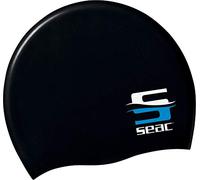SEAC Bonnet en Silicone pour la Natation dans la Piscine, idéal pour Les Hommes et Les Femmes Bébé Unisexe, Noir, Taille Unique