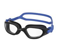SEAC Mood, lunettes de natation avec verres en polycarbonate anti-rayures et anti-buée, jupe en silicone, noir/bleu verres transparents