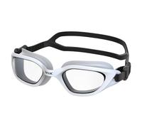 SEAC Mood, lunettes de natation avec verres en polycarbonate anti-rayures et anti-buée, jupe en silicone, blanc/noir verres transparents
