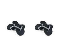 SEAC - Ohau - Tongs en Caoutchouc pour mer, Piscine, Plage et Bateau Mixte - Noir/Gris - 35/36 (Lot de 2)