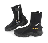 SEAC Pro HD Chaussettes de plongée en néoprène de 6 mm avec Fermeture éclair latérale et Semelle Rigide en Caoutchouc Mixte