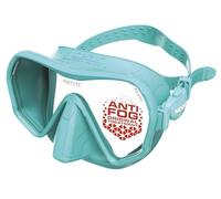 SEAC Pura - Masque de Plongée Monoverre Frameless en Silicone | Masque de Plongée et Snorkeling Antifog Low Volume avec Boucle 3D, Tiffany