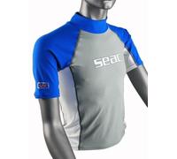 Seac Raa Evo Rash Guard Short Enfant Bleu/Gris 12 Ans Bleu