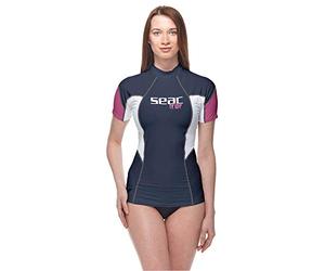 Seac Raa Evo Rashguard Lycra Flex Femme Haut Manches Courtes - Tissu Haute élasticité - Protection UV 97.5%