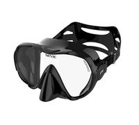 SEAC Rondò Masque Frameless Monoverre en Silicone pour la Plongée et Le Snorkeling ou Set Combo Masque + Tuba SEAC Reverse Dry, Système Dry Top et Valve de Purge