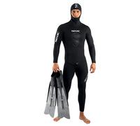 SEAC Royal, Combinaison en néoprène de 3,5 mm d’épaisseur pour la plongée en apnée, composée d’Une Salopette et d’Une Veste à Cagoule
