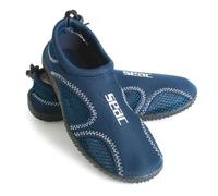 Seac Sand, Chaussures aquatiques , séchage rapide, chaussures pour piscine et plage, adultes et enfants, Blanc/Bleu, 44 EU