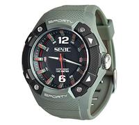 SEAC Sporty, Montre Lifestyle, étanche 100 MT, Bracelet en Gomme