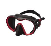 Seac Masque de plongée Icona – mono-verre – fabriqué en Italie – noir/rouge – standard