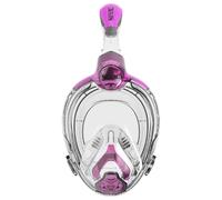 SEAC Libera, Masque de Plongée avec Tuba Intégré de dernière Génération, Silicone Hypoallergénique, Libération Rapide, Transparent/Rose, Junior