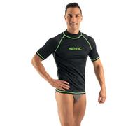 Seac T-Sun Short Man, Rashguard T-Sun pour Homme, Manches Courtes, Protection Solaire UV 97.5% , noir, S