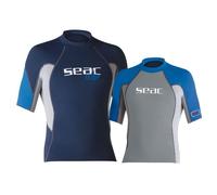 T-shirt Seac Short Evo manche courte bleu marine blanc - XXL