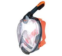 Seac Unica AD Seac Unica, Masque de Plongée Faciale pour le Snorkeling, Masque Intégral avec Vision à 180 ° Noir Orange L/XL