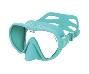 SEAC X-Frame Masque de plongée sans cerclage en Silicone Mono-hublot en Verre trempé | Vision Nette, Volume réduit et stabilité | pour plongée sous-Marine et Snorkeling - Fabriqué en Italie
