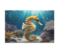 SeaCheval Puzzles 1000 Pièces Adultes, Puzzle en Bois Jeux D'adresse pour Toute La Famille,Jeu De Team Building (75×50cm)