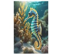 SeaCheval Puzzles 1000 Pièces Adultes, Puzzle en Bois Jeux D'adresse pour Toute La Famille,Jeu De Team Building （78×53cm）