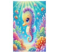 SeaCheval Puzzles 1000 Pièces Adultes, Puzzle en Bois Jeux D'adresse pour Toute La Famille,Jeu De Team Building （78×53cm）