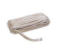 Seachoice 40011 Corde d'amarrage en Nylon à Double Tresse 0,95 cm x 4,5 m, doré/Blanc