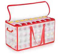 Seachrgif Rangement Boules de Noel 128 compartiments Boite Rangement Boule de Noel,Rangement Decoration Noel，Plastique Rangement Boules de Noel Valise