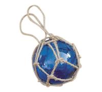 SEACLUB Boule de pêche en Verre & Tauwerk/Sisal Bleu - Parfait pour la décoration Maritime.