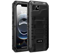 seacosmo Coque pour iPhone 17e/iPhone 16e, IP68 Étanche 360 Intégrale Protection Étui avec Protecteur d'Écran, Militaire Antichoc Renforcée Imperméable Robuste Armure Métal Coque iPhone 16e/17e, Noir