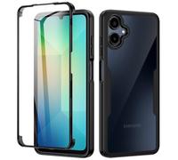 seacosmo Coque Samsung A06 5G/4G, Coque Galaxy A06 avec Protection D'écran, 360° Integrale Antichoc Housse Anti-Rayures Full Body Protection Double Face Case Etui pour Samsung Galaxy A06 4G/5G-Noir